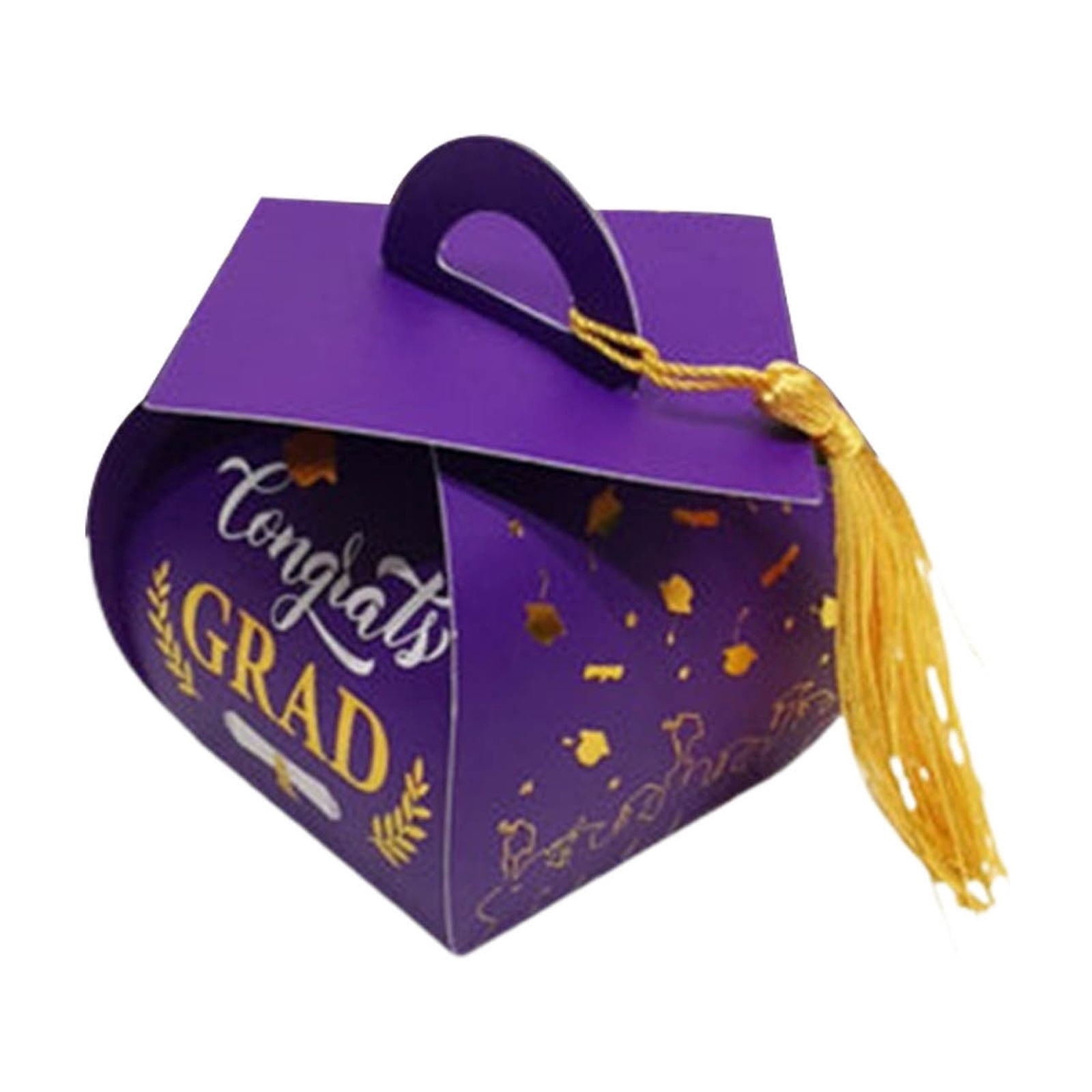 Graduation Candy Box 50Pc Doctoral Cap Shape Gift Boxes Party Favor Packaging DIY Graduation Ceremony Decor Snack Treat Holder For Classmates Teacher Thank You Graduation Celebration Party Supply Set