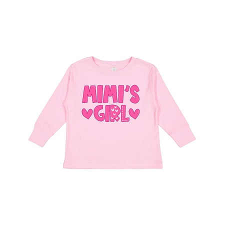 

Inktastic Mimi s Girl Pink with Hearts Gift Toddler Toddler Girl Long Sleeve T-Shirt