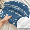 thumbnail image 4 of King Size Fitted Sheet Set - Blue Striped 3 Piece Bedding Sets 16" Deep Pocket Fitted Sheet with 2 Pillowcases, Modern Minimalist Lines Pattern Blue Brushed Microfiber Hotel Luxury Bed Sheets, 4 of 9