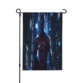 thumbnail image 1 of Bandera de jardín de temporada de Spider-Man, bandera de doble cara, bandera navideña para decoración navideña al aire libre., 1 of 8