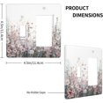 thumbnail image 4 of Nadoabtm Outlet Covers Colorful Flowers Pink Floral Romantic Wildflower Plants 1 Toggle 1 Rocker Combination Decorative Wall Plate Light Switch Cover Plate Electrical Switch Plates for Bedroom Home, 4 of 8