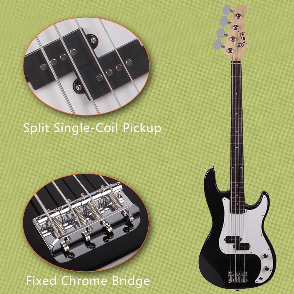 Glarry 45" Full Size Electric Guitar Includes Bass, Amplifier, Connecting Wire and Spanner Tool, 3-Color