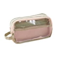 thumbnail image 2 of Secfreeship Clear Transparent Pencil Pouch, Large Capacity Cloth Stationery Organizer with Zipper, Multi-Layer Storage Bag for Pens, Markers, Office Supplies and Travel Essentials, 2 of 9