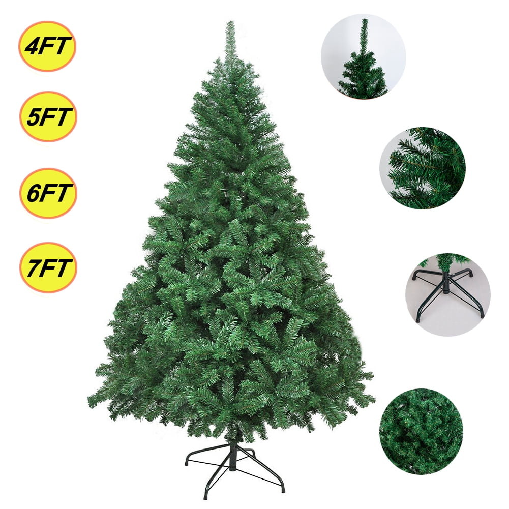 5/6/7ft Deluxe Indoor Colorado Spruce Artificial Pine Christmas Tree Metal Stand 