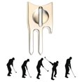 thumbnail image 2 of Golf Divot Tool Metal Divot Tool Ball Marker Holder Ball Line Stencil Putt Ayuda De Alineación Abridor De Botellas Limpiador De Ranuras，6 En 1 Yuarrent OD014514-02, 2 of 6