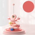 thumbnail image 4 of Interactive Cat Toy, Interactive Cat Toy with 3 Ball Tracks Safe Durable Anti Slip Easy Assembly Family Indoor Rotating Kitten Toy Suitable for All Cats, 4 of 7