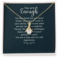 thumbnail image 2 of You Are Enough You May Bend Alluring Ribbon Necklace Message Card, 2 of 20
