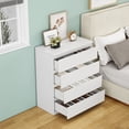 thumbnail image 2 of 4 Drawer Dresser for Bedroom,31.5"W Modern Chest of Drawers with Hidden Handle,Wooden Closet Chests Organizer for Bedroom, Living Room,White, 2 of 8