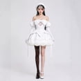 thumbnail image 2 of Halloween Costume Alien Stage Series Mizi & Sua Anime Cosplay Pink White Idol Dress Set,Halloween Role Play Outfit for Carnival Party,Size M, 2 of 9