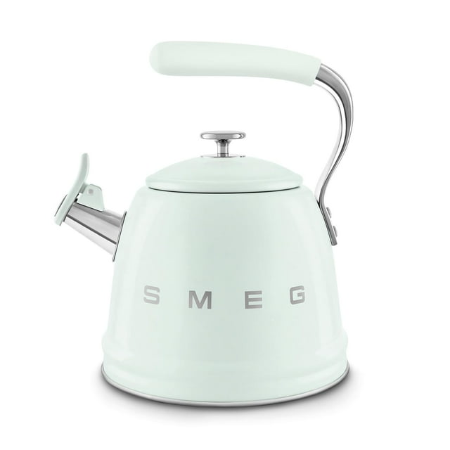 Tetera Stovetop SMEG Retro, 2,4 L, color verde pastel