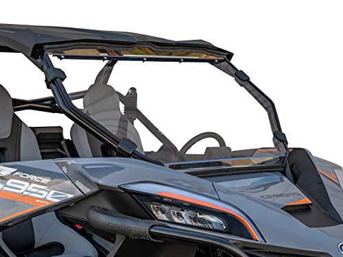 See Fitment Made in the USA! Hard Coated SuperATV Heavy Duty Scratch Resistant Full Windshield for Yamaha Rhino 450/660 / 700 |1/4 Thick Polycarbonate 250x Stronger than Glass