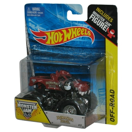 Monster Jam Tasmanian Devil (2013) Hot Wheels Off-Road Toy Truck #57 w/ Mini Figure - (Plastic Loose From Card)
