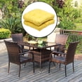 thumbnail image 4 of Baohd 2x Solid Color Tufted Pad Wicker Seat Cushions Round Back 48cm Yellow, 4 of 9