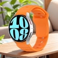 thumbnail image 1 of Banda de Reloj Inteligente de Silicona para Samsung Galaxy Watch 6/5/4/Classic/5 Pro Naranja, 1 of 5