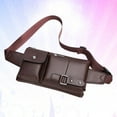 thumbnail image 3 of Narrster Men Multifunction Casual Wasit Bag Crossbody Chest Bag Vintage Fanny Pack Waist Pouch Brown, 3 of 11