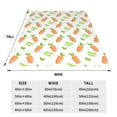 thumbnail image 3 of Honeii Vegan Fruit Carrot Print Fleece Blanket - Throw Blanket for Bed, Sofa, Couch, Camping, and Travel , Microplush Ultra Soft Warm Blanket-80"x60", 3 of 7