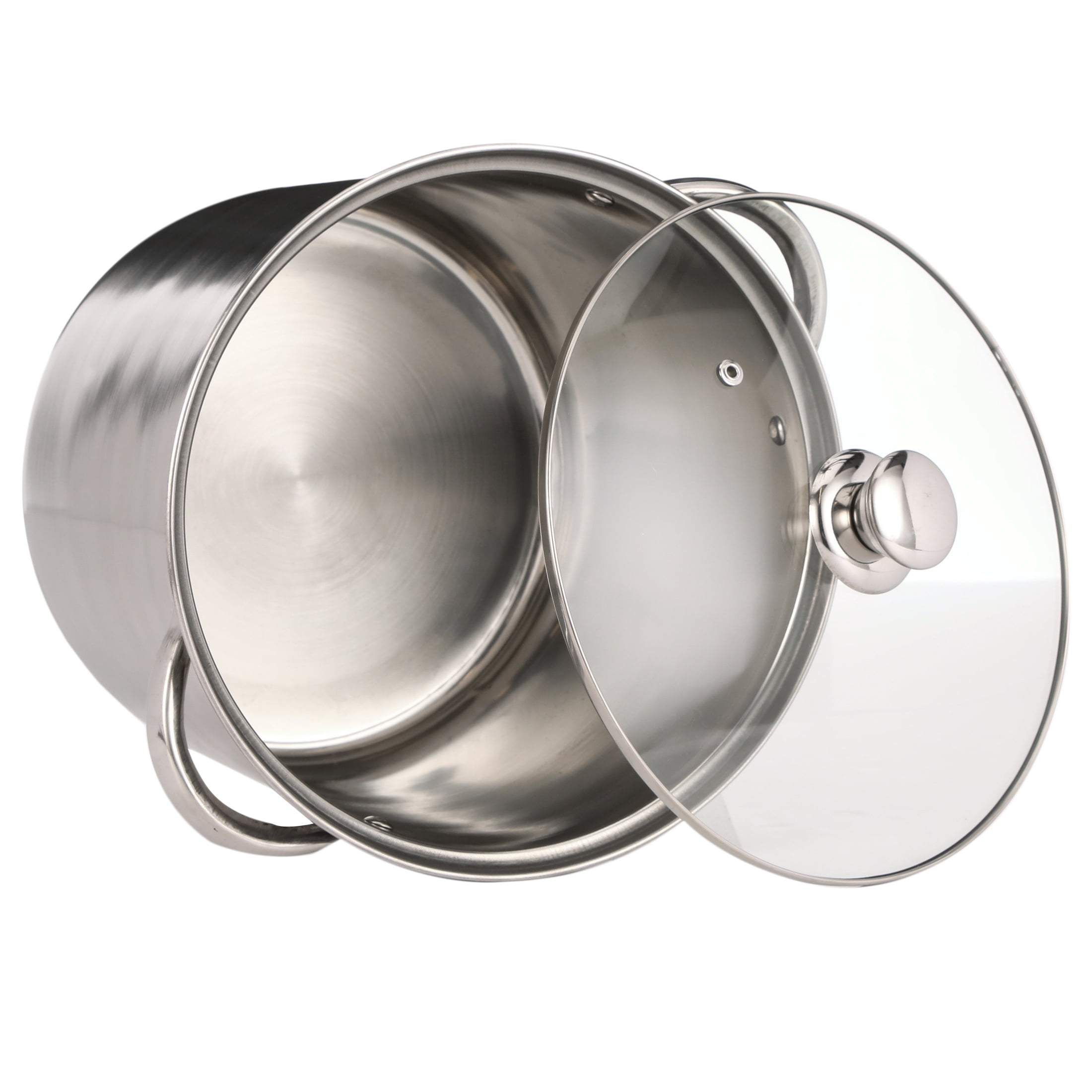 Stainless Steel 12-Quart Stock Pot with Glass Lid - AliExpress