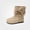Beige, variant on WAVSUF Fleece Mid Calf Boots for Girls Lace Up Wide Width Soft Comfort Fall Cute Daily Boots Beige Size 10