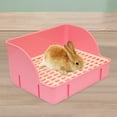 thumbnail image 6 of Kuntesetty Litter Box Cage Toilet Bedding Box 29x22x15.5cm Pet Toilet Corner Litter Pan for pink pp mesh, 6 of 9