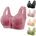 thumbnail image 5 of 2026 Daisy Bras for Older Women Front Closure Bra Full Coverage Comfortable Bras No Underwire Plus Size Bra,Red,46, 5 of 6