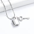 thumbnail image 3 of Constantlife Steel Lock & Key Cremation Pendant Small Urns For Ashes Keepsake Mini Urn Necklace, 3 of 4