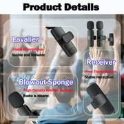 RONY 2 in 1 Wireless Lavalier Microphone for iPhone iPad, Play-plug Lapel Mics with Noise Reduction for Video Recording Live Stream Vlog Youtube