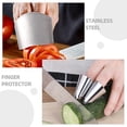 thumbnail image 2 of Protectores de dedos de acero inoxidable para cortar alimentos, protectores de dedos para cocina, herramientas de cocina, 3 uds., 2 of 4