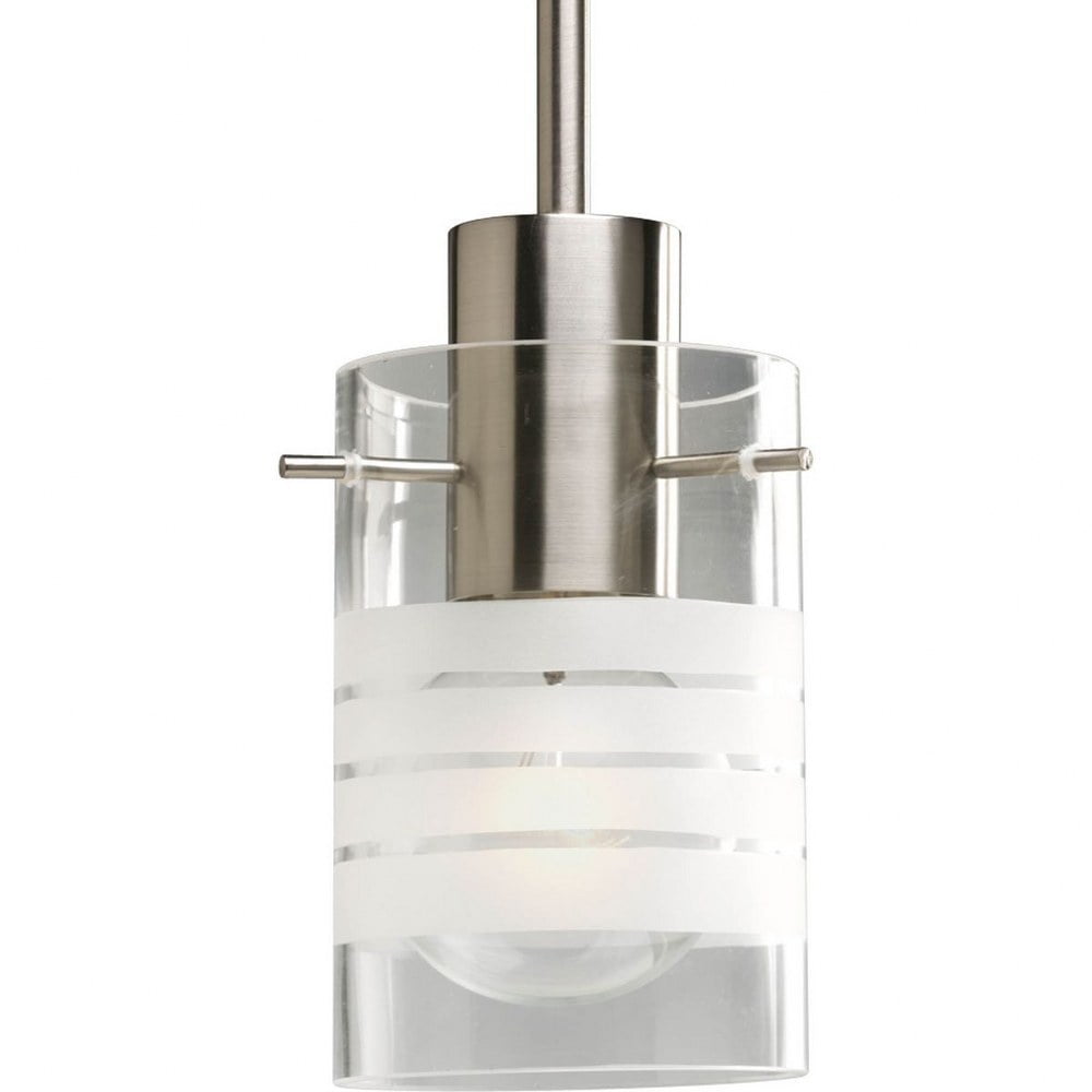 UPC 785247150847 product image for Progress Lighting Fairview 1-Light Mini-Pendant  Brushed Nickel  Clear and Etche | upcitemdb.com