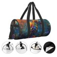 thumbnail image 3 of Fotbe Neon Seahorse Underwater Realm Bolsa Deportiva de Lona Plegable con Estampado, Bolsa de Gimnasio con Bolsillo Seco/Húmedo, Bolsa de Viaje Ultraligera de Gran Capacidad, 3 of 6