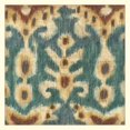 thumbnail image 2 of Zarris, Chariklia 26x26 Gold Ornate Wood Framed with Double Matting Museum Art Print Titled - Ikat Motif I, 2 of 4
