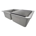 thumbnail image 3 of Ancona 33 in. Valencia Series Stainless Steel 18 Gauge Dual-Mount Double Bowl Kitchen Sink with Drying Mat, 3 of 7