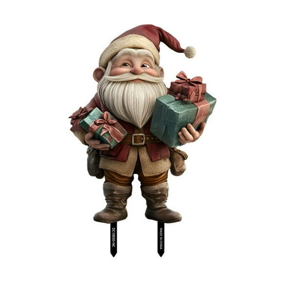 ZCSKFIN PVC Christmas Garden Stake Ornament with Holiday Motifs, Quick-Insert Yard Decoration for Courtyard and Lawn, Weather-Resistant Festive Display for Outdoor Seasonal Decor​​