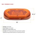 thumbnail image 3 of Amber LED Mini Amber Roof Top Strobe Light Bar with Aluminum Light Bar Bracket Kit – Magnetic & Bolt-On Mount, Fits Viking Cab Racks, Trucks & Construction Vehicles, 3 of 7