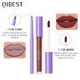 thumbnail image 5 of Dark Halloween Kits de 4 pintalabios mate con 4 delineadores de labios impermeables, brillo de labios de terciopelo de larga duración, juego de lápiz labial líquido cosmético de belleza, 5 of 5