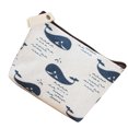 thumbnail image 4 of QualitChoice Canvas Zip Wallet Fashion Women Card Holder Coin Purse Animal Handbag whale 1Set, 4 of 4