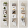 thumbnail image 4 of Corner Shelf Wall Mount 5-Tier Floating Corner Bookshelf Plant Shelf for Bedroom Living Room Bathroom Home Office White, 4 of 7