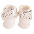 thumbnail image 1 of Alvage Baby Toddlers Girls Cotton Princess Style Ruffles Lace Top Frilly Mesh Socks with Bowknot, 1 of 5