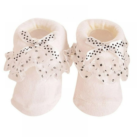 

3Pcs Infant Newborn Toddler Baby Girls Sock Children Princess Bowknot Lace Flowers Short Socks Cotton Ruffle Frilly Trim Ankle Socks