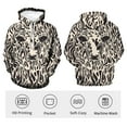 thumbnail image 4 of Rebaike Men's Cow Print Hoodie Funny Black and White Animal Pattern Pullover Sweatshirt, 4 of 8