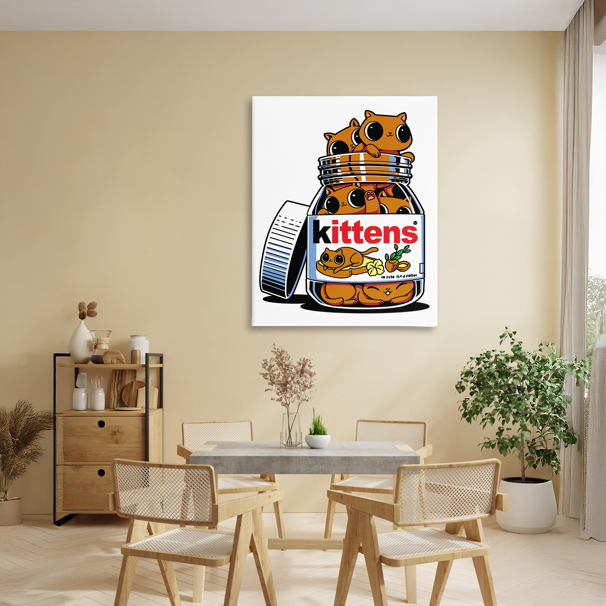 Stupell Industries Hazelnut Spread Cats Canvas Wall Art, design by Tobe Fonseca