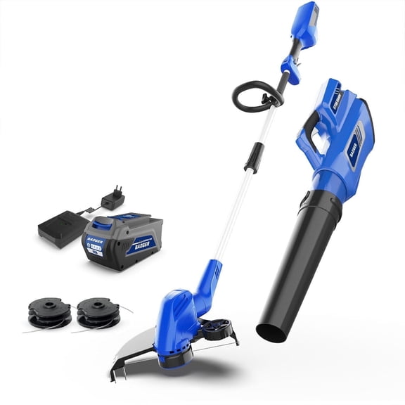 WILD BADGER POWER 40V Weed Wacker & Leaf Blower, Wheeled Edger Kit Electric with 2Ah Battery & Charger, String Trimmer