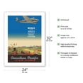 thumbnail image 2 of Wings of the World’s Greatest Travel System - Canadian Pacific Air Lines - Vintage Airline Travel Poster by Norman Fraser c.1943 - Fine Art Matte Paper Print (Unframed) 24x32in, 2 of 4