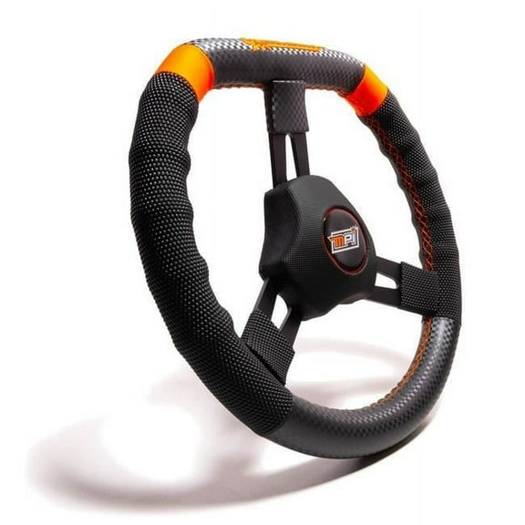 MPI USA MPI-KD-14 14 in. Dia. 2 in. Dish 3-Bolt Aluminum Black Dirt Karting Steering Wheel