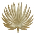 thumbnail image 1 of Benzara BM205298 Polyresin Decorative Plate with Palm Leaf Design, Gold, 1 of 2