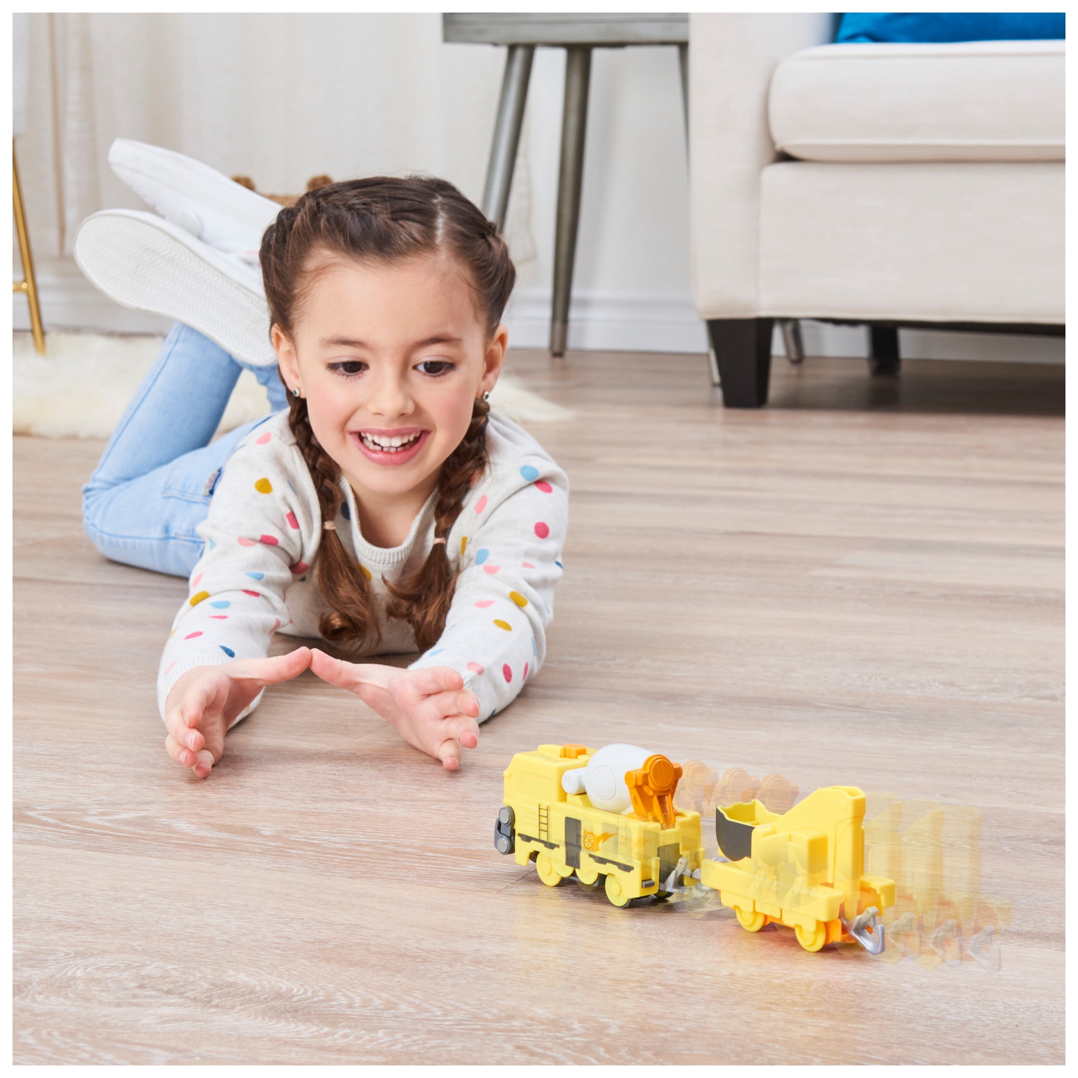 Mighty Express, Build-It Brock Motorized Toy Train with Working Tool and Cargo Car, Kids Toys for Ages 3 and up