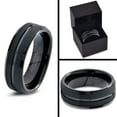 thumbnail image 4 of Charming Jewelers Tungsten Wedding Band Ring 4mm for Men Women Comfort Fit Black Beveled Edge Polished Brushed Lifetime Guarantee Size 8.5, 4 of 4