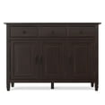 thumbnail image 5 of Simpli Home Connaught 51 inch Wide Solid Wood Traditional Entryway Storage Cabinet in Chestnut Brown, 5 of 12
