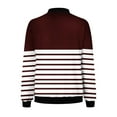 thumbnail image 5 of YUGYXL Trendy Stripe Color Block Bomber Jacket for Women Lightweight Zip Up Windproof Varsity Jacket Color Block Stand Collar Outwear with Pockets Today Deals, 5 of 6