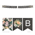 thumbnail image 1 of Peach Chalkboard Floral Garden Party Wedding Collection, Hanging Pennant Party Banner with String, Bridal Shower, 1 of 1