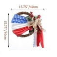 thumbnail image 2 of Patriotic Wreath for Front Door - 4th of July Independence Day Wreaths Bows Flag Decor for Memorial Day Decorations, 2 of 6